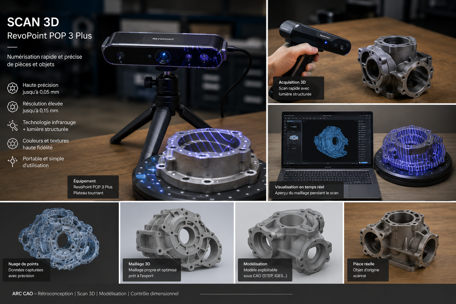 Scanner 3D pour rétroconception